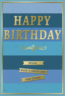 BIRTHDAY BLUE CARD